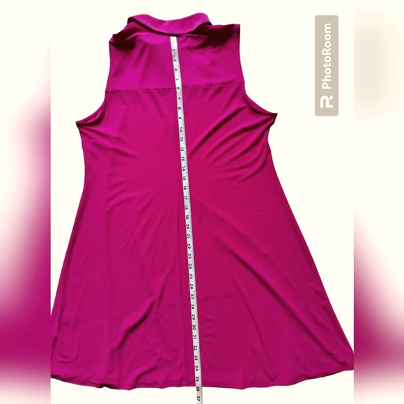 New MSK hot pink sleeveless midi dress size XL - Picture 7 of 11